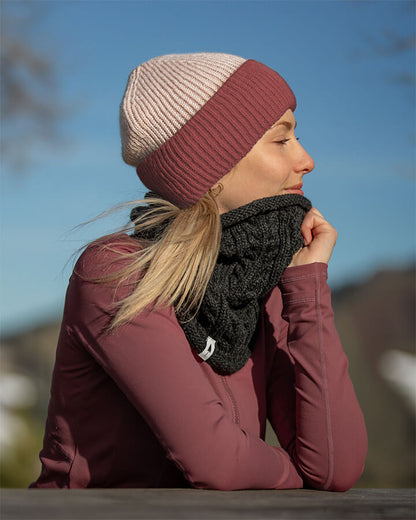 Treeanie Ribbed Colorblock Italian Clay-Blush - BEANIE - NIKIN EU