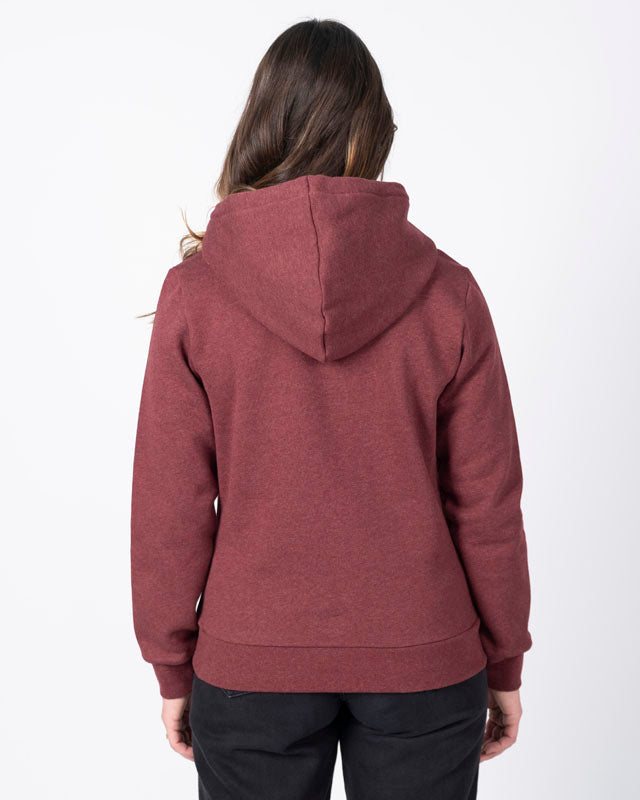 TreeHoodie Femmes Bordeaux Mel