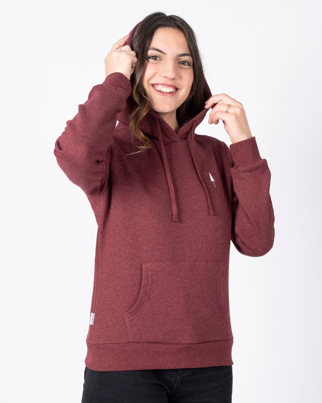 TreeHoodie Femmes Bordeaux Mel