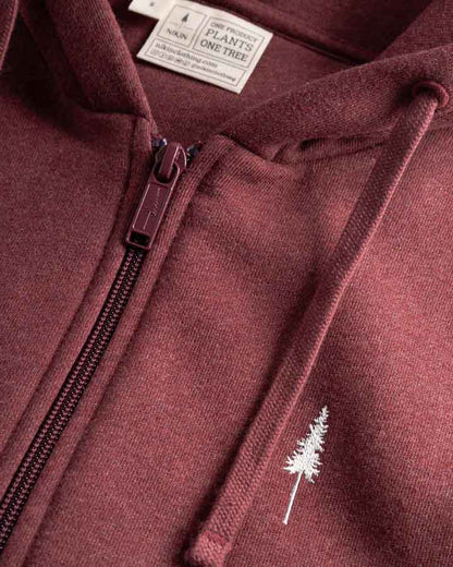Veste TreeHoodie Femmes Bordeaux Mel
