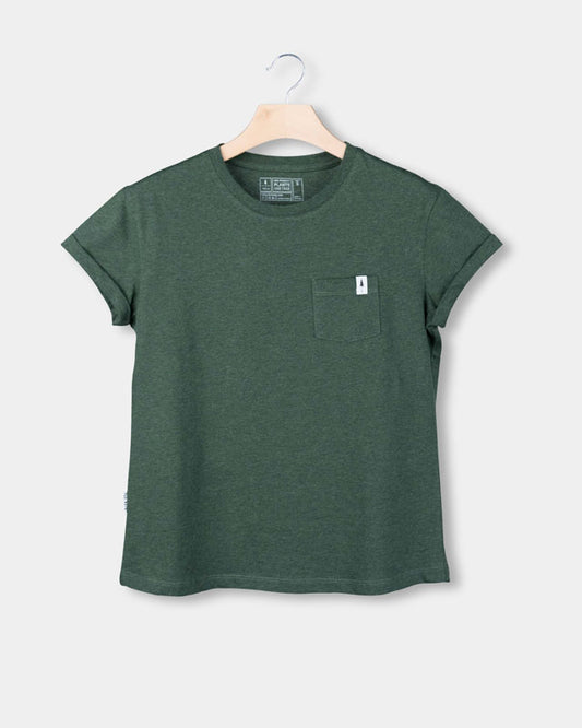 TreeShirt Pocket Women Olive Mel - TSHIRT - NIKIN EU