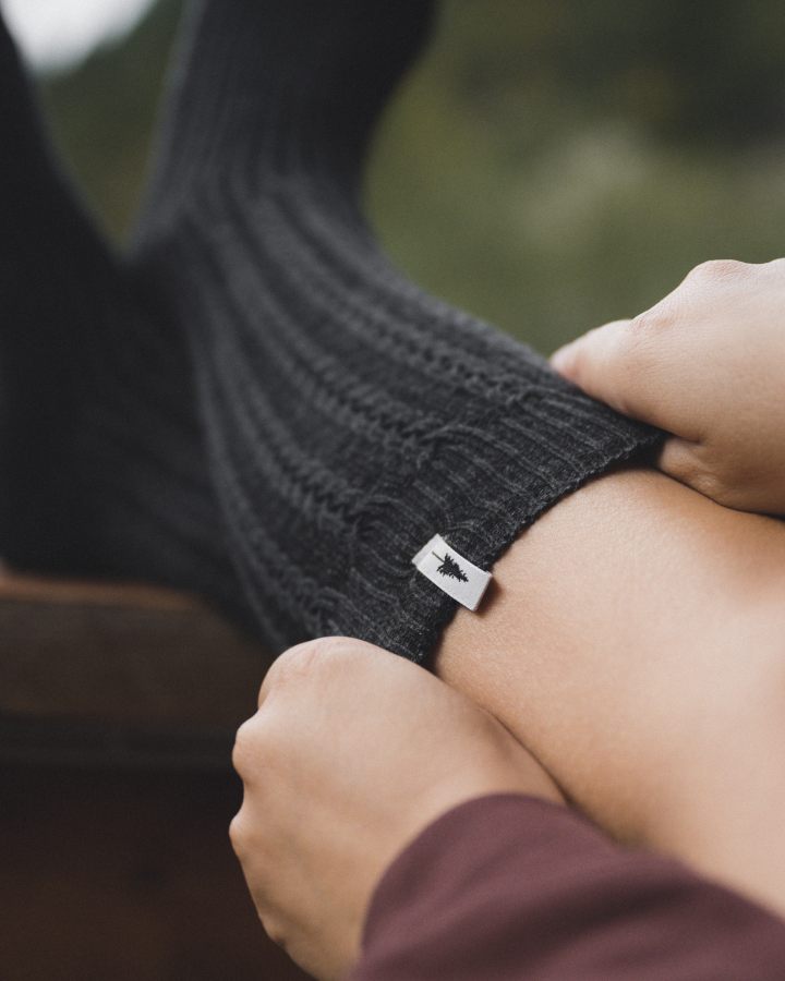 TreeSocks Cosy Women Black Mel - SOCKS - NIKIN EU