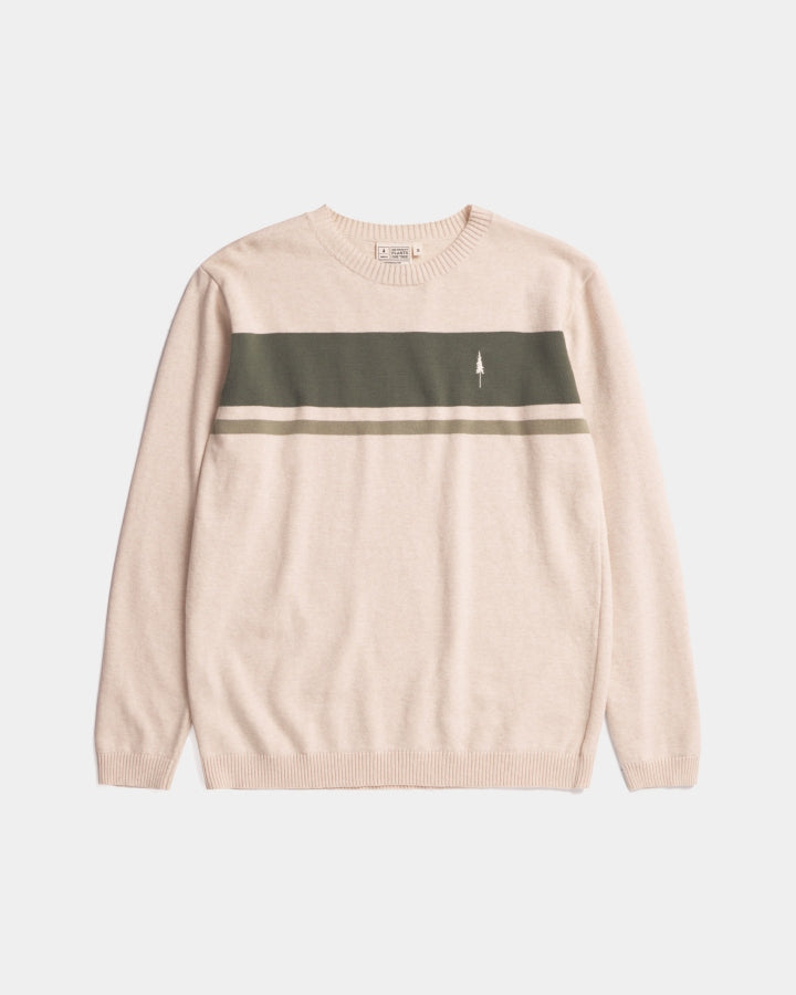 TreePullover Knitted Stripes Raw-Olive