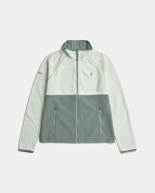 TreeJacket Fleece Colorblock Femmes Sage-Fresh Mint
