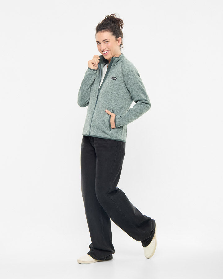 TreeJacket Knitted Fleece Femmes Bleu Élémentaire