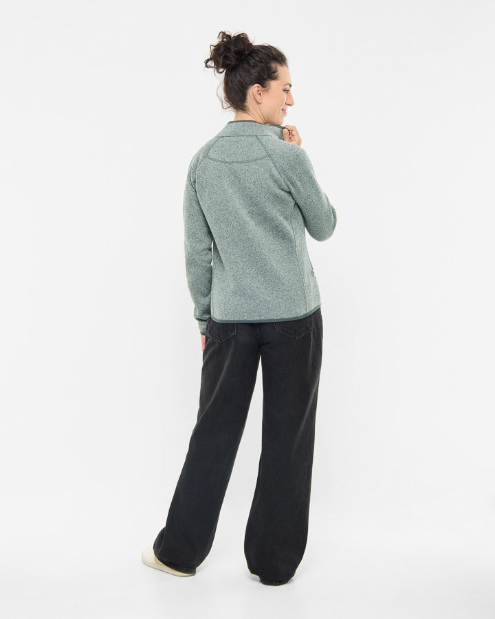TreeJacket Knitted Fleece Femmes Bleu Élémentaire