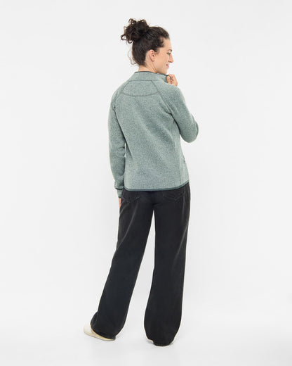 TreeJacket Knitted Fleece Femmes Bleu Élémentaire