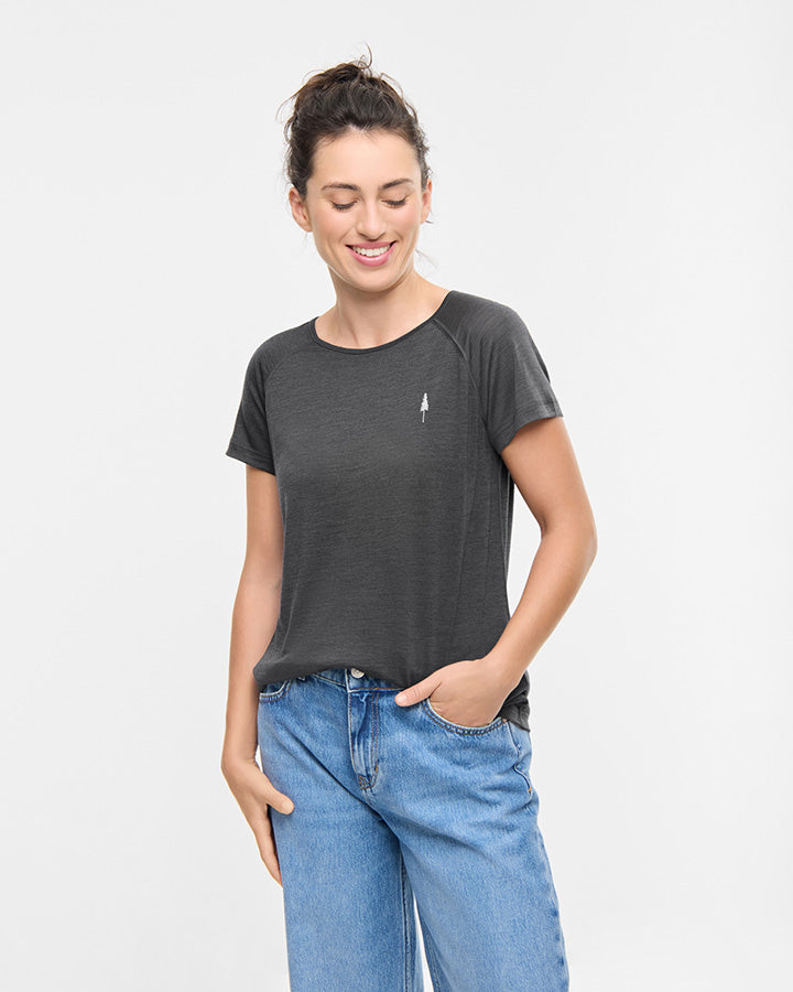 TreeShirt Wool Femmes Dark Anthracite Mel