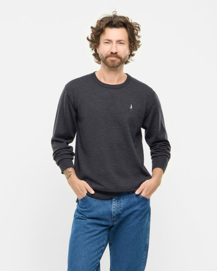 TreePullover Merino Wool Anthracite Mel