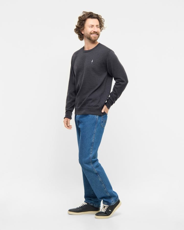 TreePullover Merino Wool Anthracite Mel