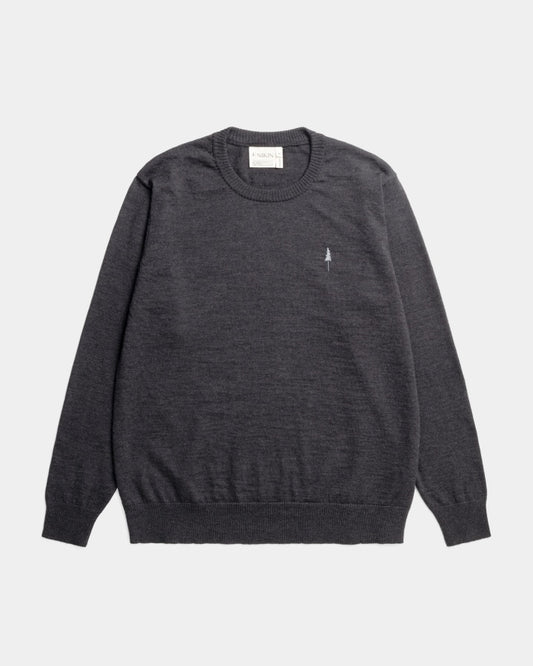 TreePullover laine mérinos Anthracite Mel