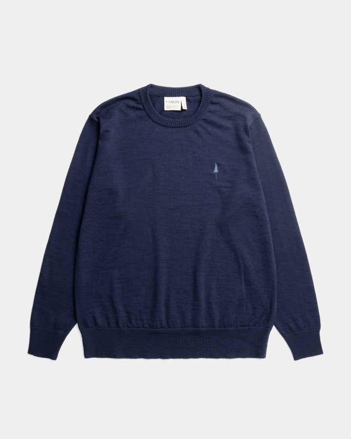 TreePullover Merino Wool Dark Navy