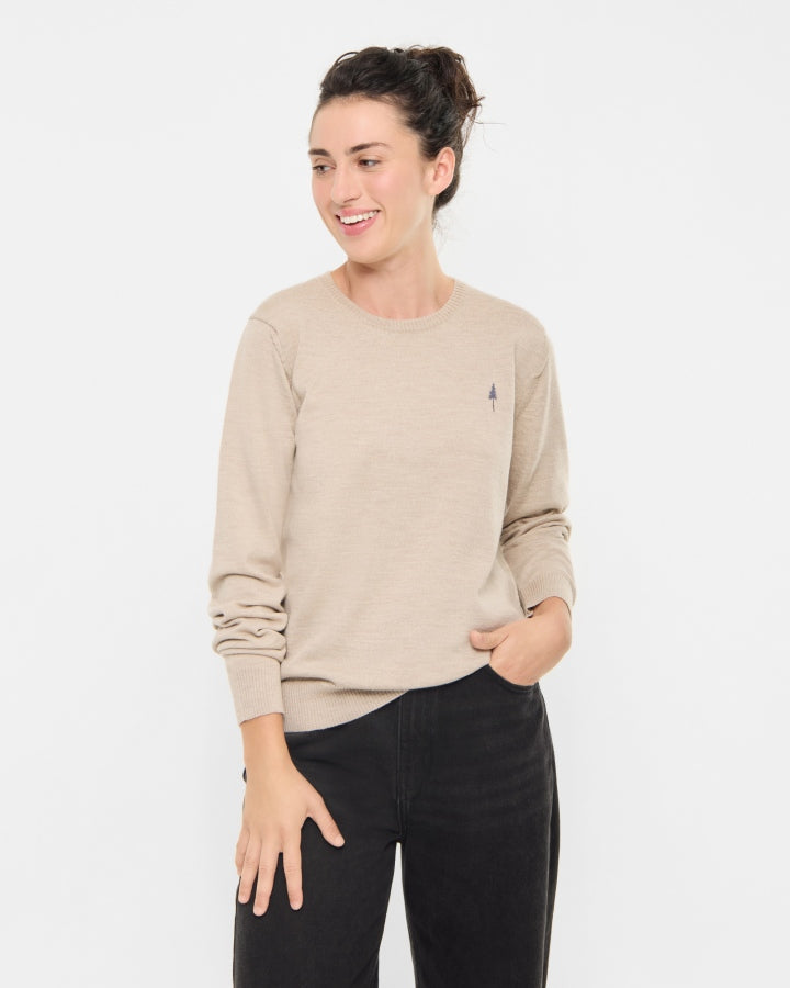 TreePullover Merino Wool Women Caramel Mel