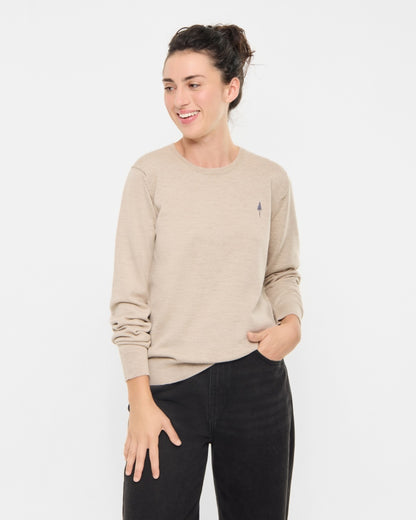 TreePullover Merino Wool Women Caramel Mel
