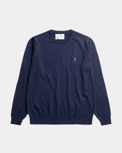 TreePullover Merino Wool Women Dark Navy