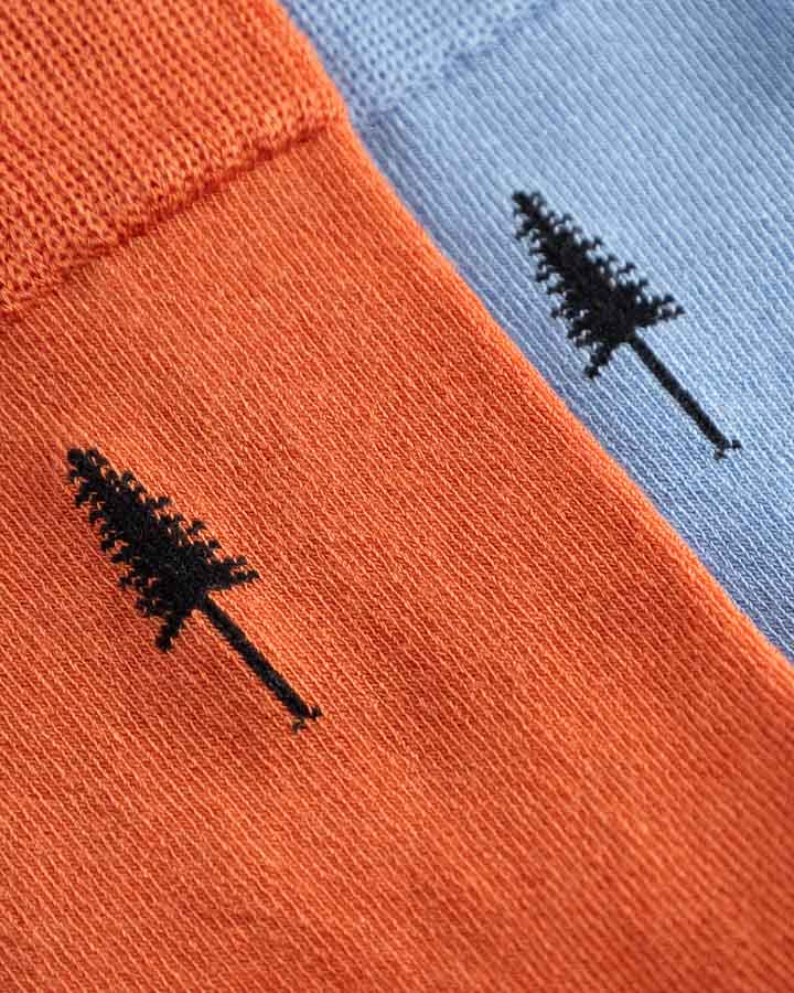 TreeSocks Standard Single Bundle Provence-Deep Orange