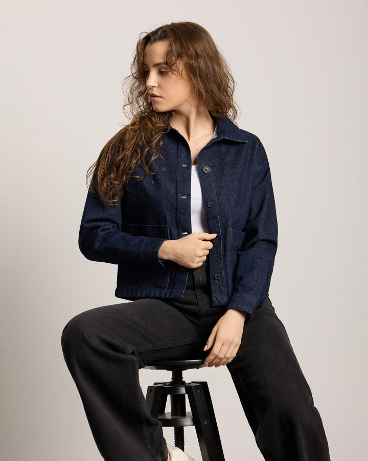 TreeJacket Denim RecCotton Femmes Indigo Femmes