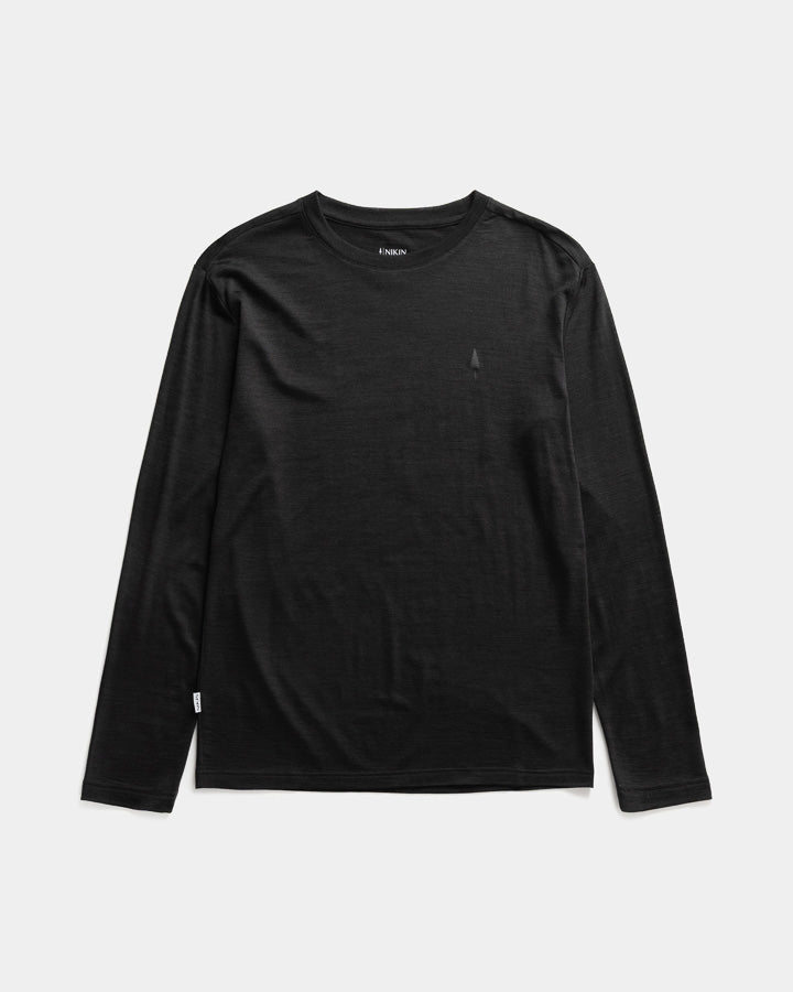 TreeShirt Long-Sleeve Wool Slim Dark Anthracite Mel