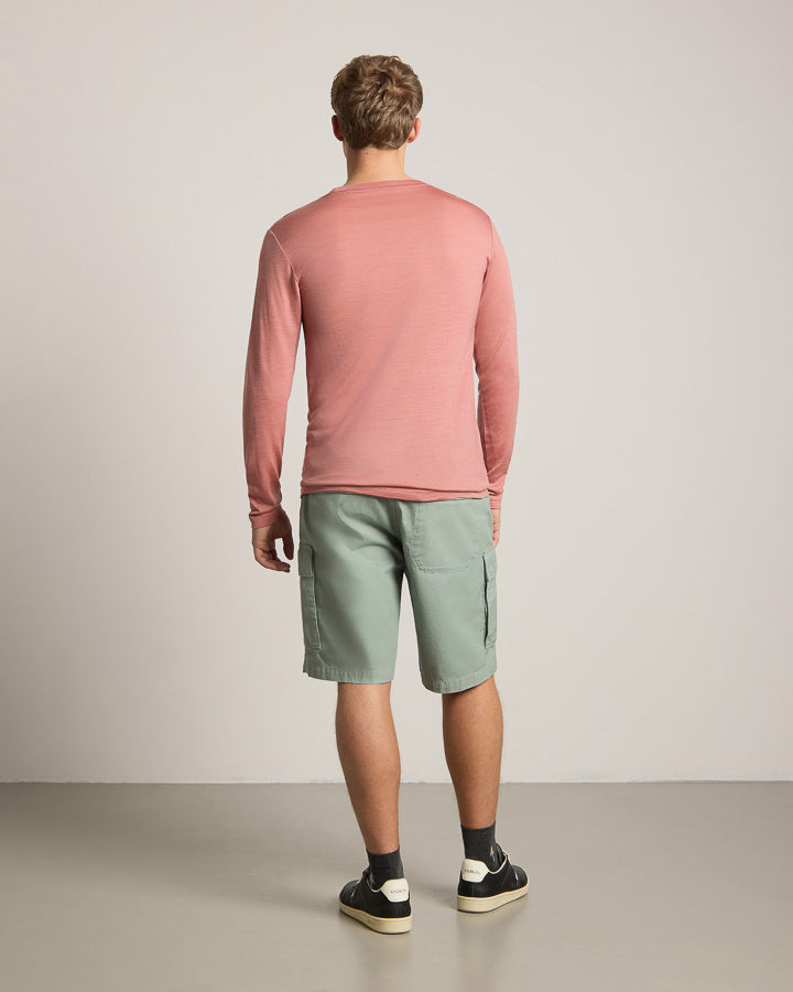 TreeShirt Long-Sleeve Wool Slim Salmon Rose Mel