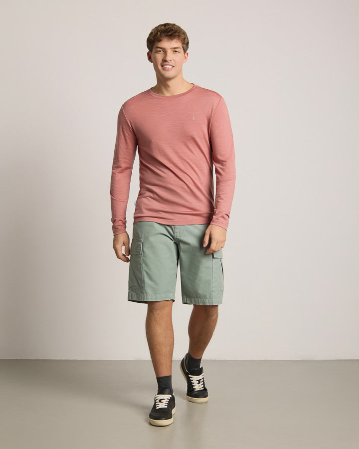 TreeShirt Long-Sleeve Wool Slim Salmon Rose Mel