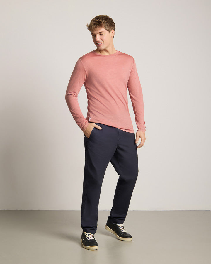 TreeShirt Long-Sleeve Wool Slim Salmon Rose Mel