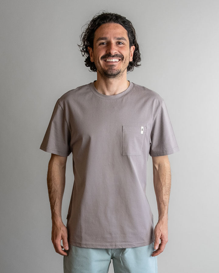 TreeShirt Pocket Mono Gris cendré Taupe
