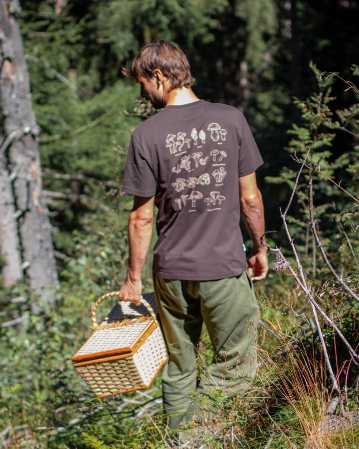 TreeShirt Mushroom Print Dark Oak