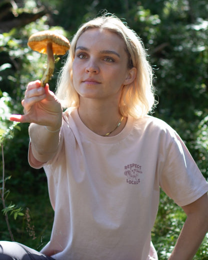 TreeShirt Mushroom Print Relaxed Women Italian Clay