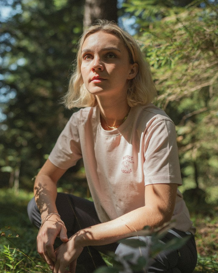 TreeShirt Mushroom Print Relaxed Women Italian Clay