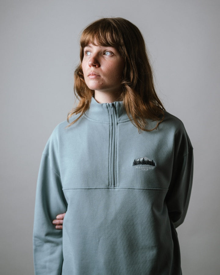 TreeSweater Quarter Zip Muntogna Elemental Blue