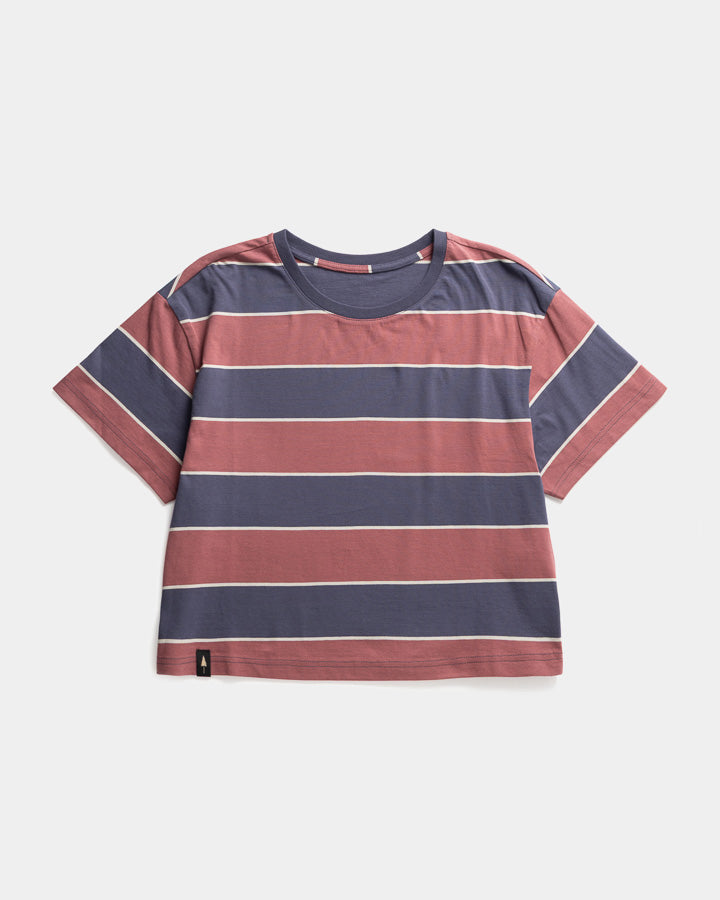 TreeShirt Striped Oversized Women's Dark Ink-Blush
