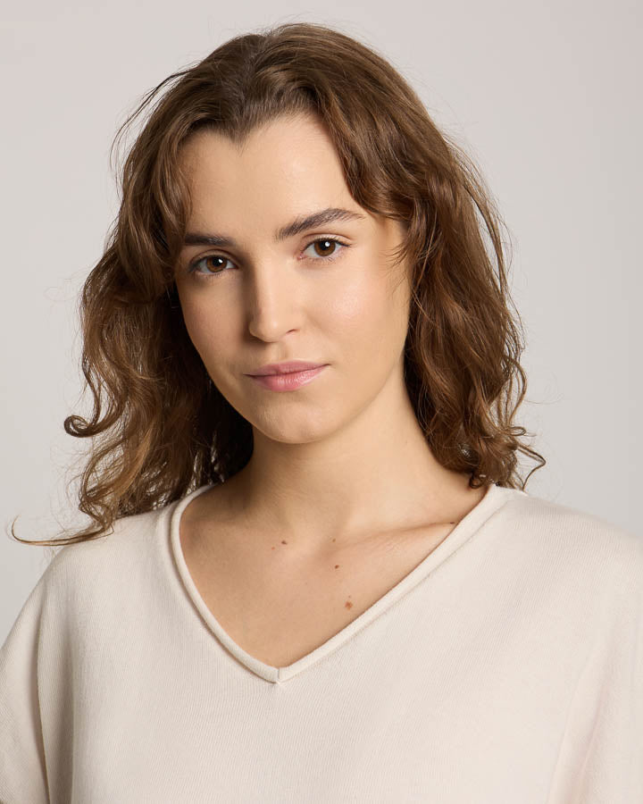 Pull Tree Knitted Light Femmes Pearl