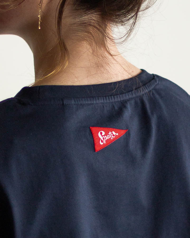 TreeShirt Pocket Spatz Bleu marine foncé