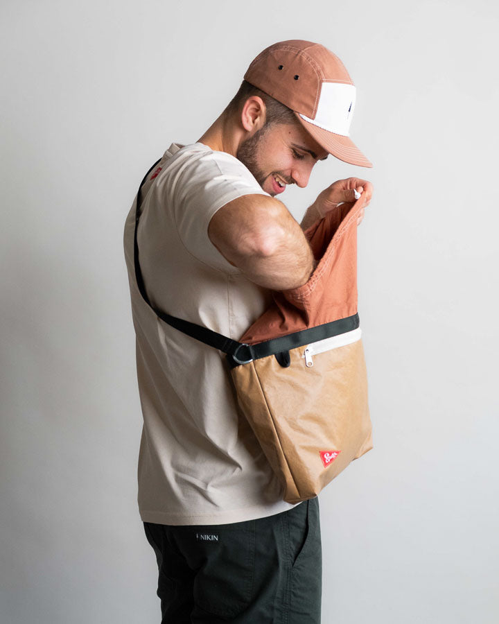 TreeBag Crossbody Spatz marron fauve-beige