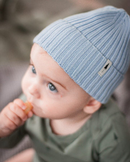 Treeanie Ribbed Baby Light Blue - BEANIE - NIKIN EU