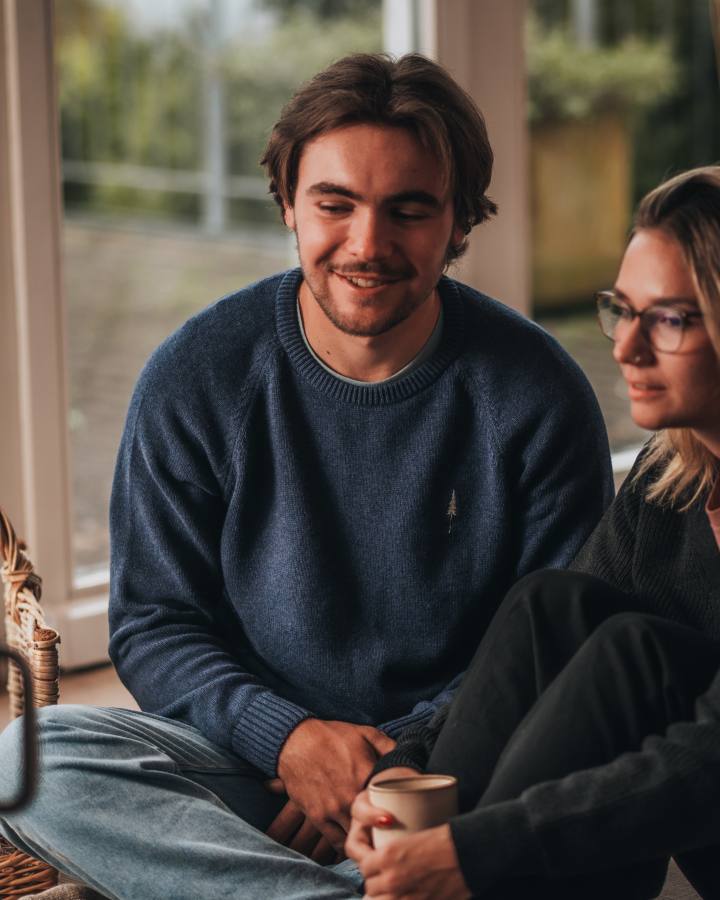 TreePull Cosy Navy Mel - PULLOVER - NIKIN EU
