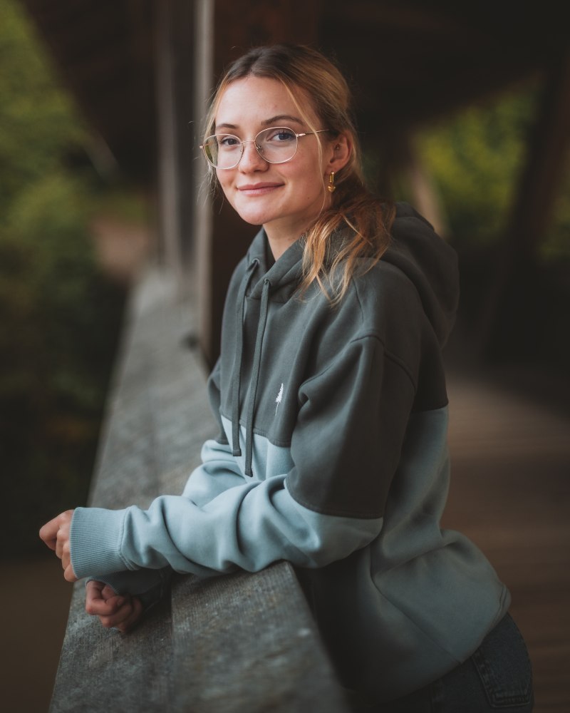 TreeHoodie Colorblock Anthracite-Elemental Blue - HOODIE - NIKIN EU