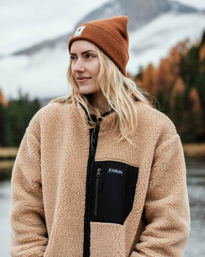 TreeFleece Teddy Relaxed Jacket Caramel - JACKET - NIKIN EU