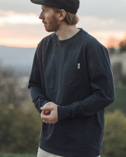TreeShirt Mono Longsleeve Pocket Relaxed Dark Navy