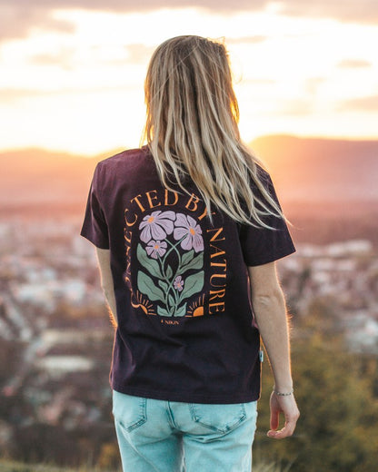 TreeShirt Women Connected By Nature Deep Purple