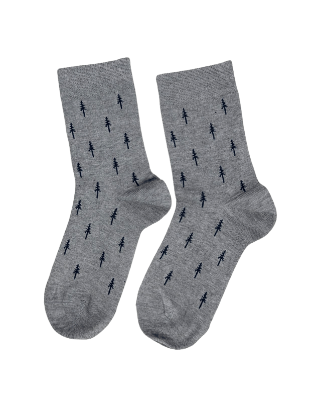 TreeSocks Standard Allover Navy-Grey