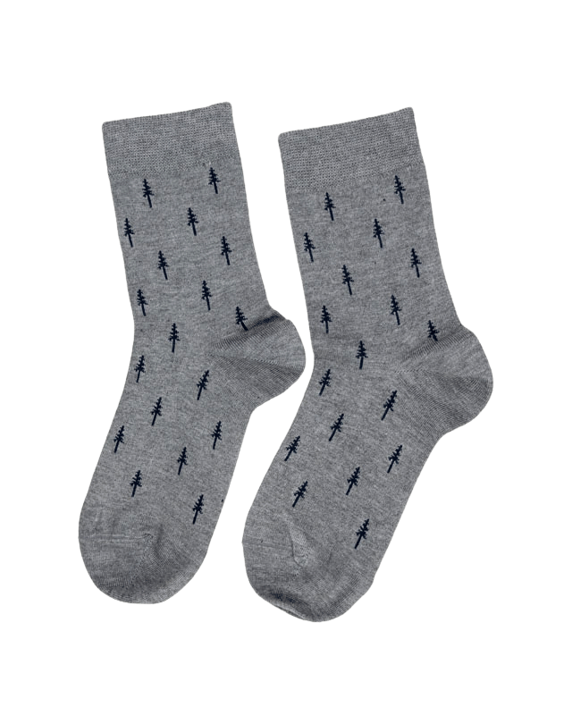 TreeSocks Standard Allover Navy-Grey - SOCKS - NIKIN EU