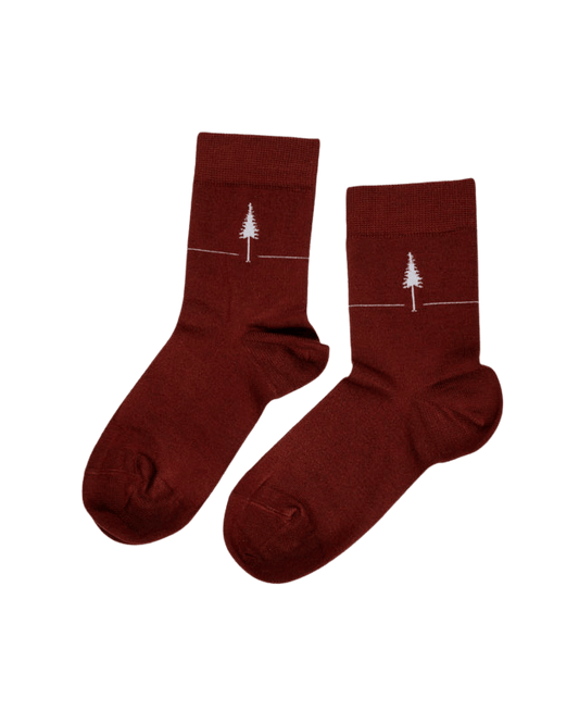 TreeSocks Standard Single Bordeaux - SOCKS - NIKIN EU