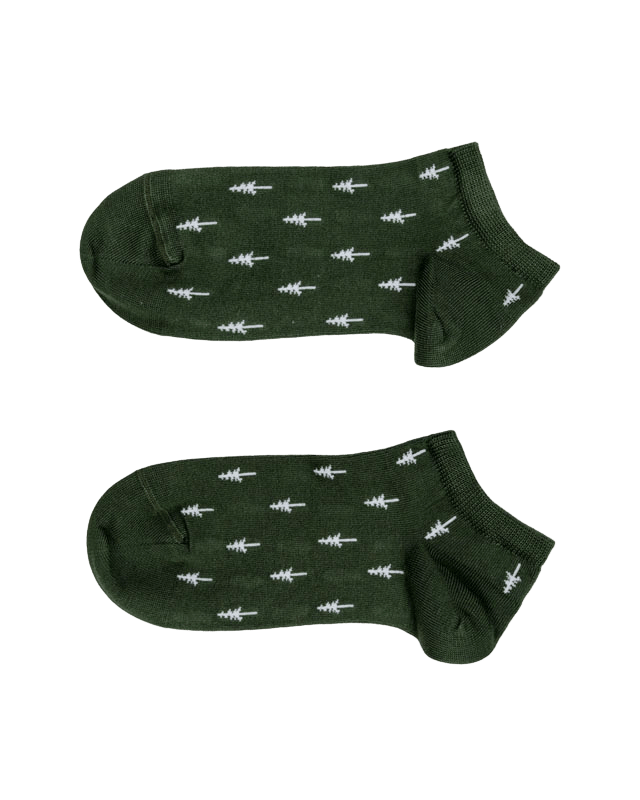 TreeSocks Short Allover Green - SOCKS - NIKIN EU