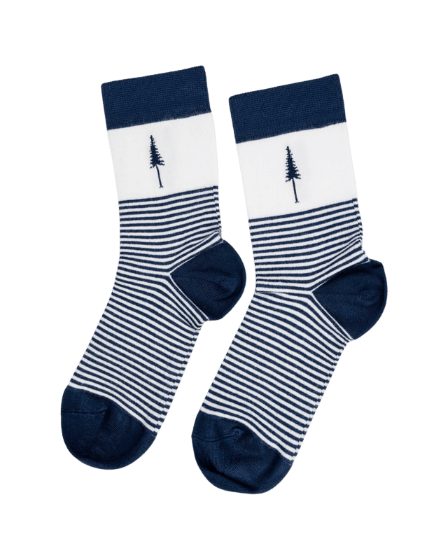 TreeSocks Standard Stripes Navy - SOCKS - NIKIN EU