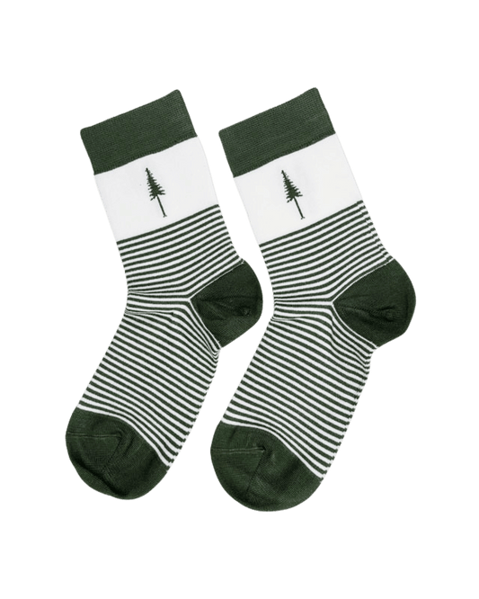 TreeSocks Standard Stripes Green - SOCKS - NIKIN EU