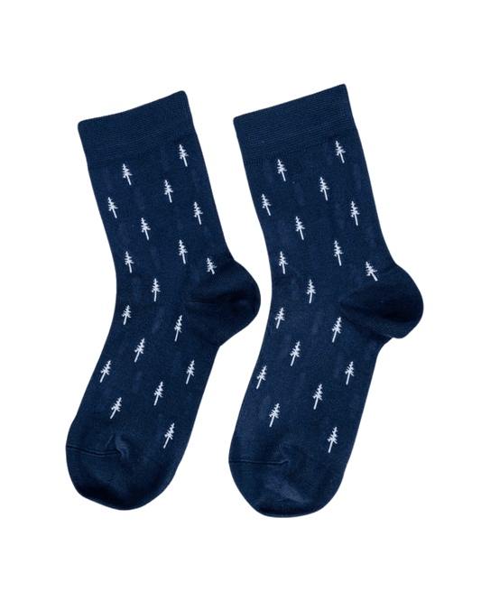 TreeSocks Standard Allover Navy - SOCKS - NIKIN EU