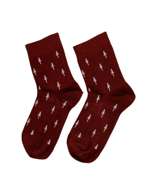 TreeSocks Standard Allover Bordeaux