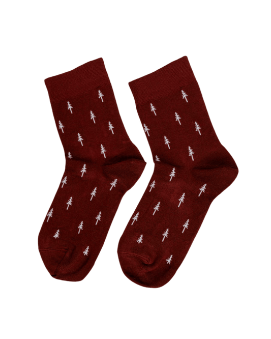 TreeSocks Standard Allover Bordeaux - SOCKS - NIKIN EU