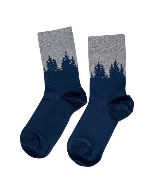 TreeSocks Standard Forest Navy-Grey - SOCKS - NIKIN EU